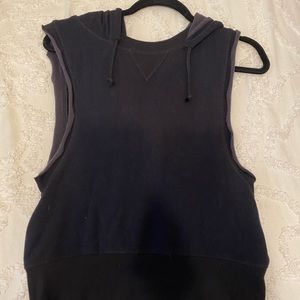 Free People Black Sweatshirt Vest